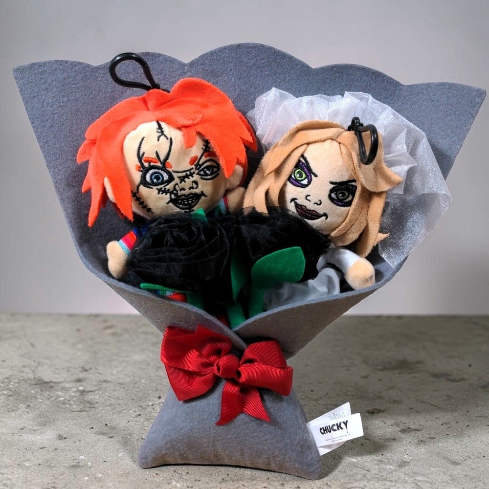 Chucky & Tiffany Plush Bouquet Valentine's Day Horror Gift Ruz 14" Universal